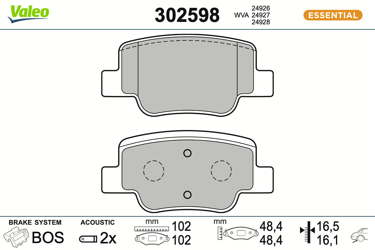 BRAKE PADS FIRST TOYOTA VERSO RR